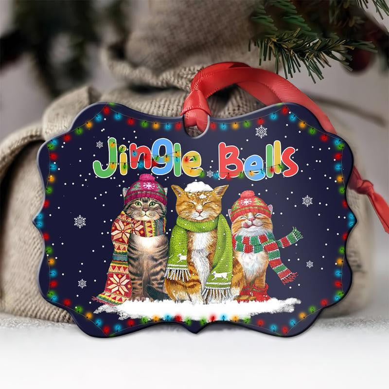 Cat Meowy Jingle Bells - Cat Ornament (Printed On Both Sides) 1122