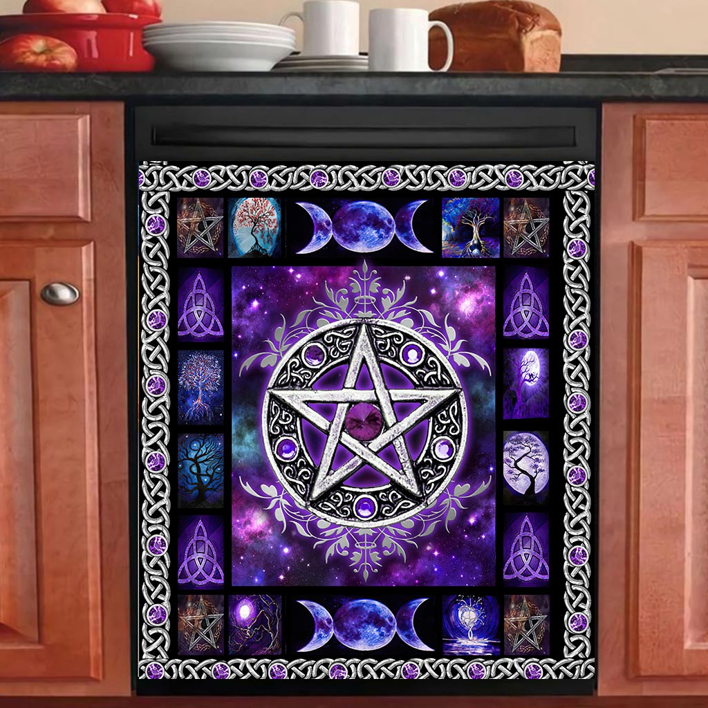 Purple Pentacle - Witch Dishwasher Cover