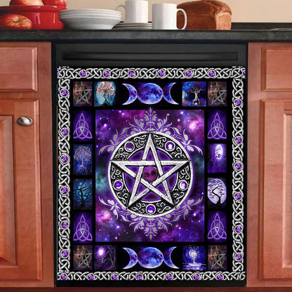 Purple Pentacle - Witch Dishwasher Cover