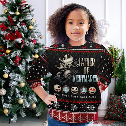 Father Of Nightmare - Personalized Christmas Nightmare Sweater