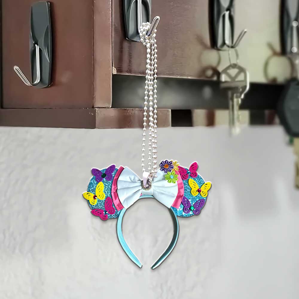 Springtime Mouse Ears - Car ornament (Printed On Both Sides)