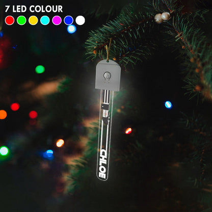 The Force Is Strong With This One - Personalized The Force Shaped Led Acrylic Ornament