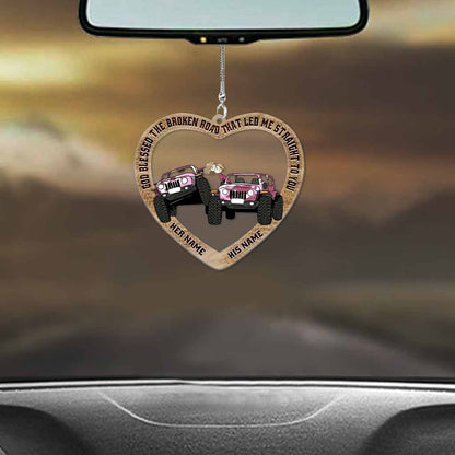 Couple Keeps Together - Personalized Couple Transparent Car Ornament