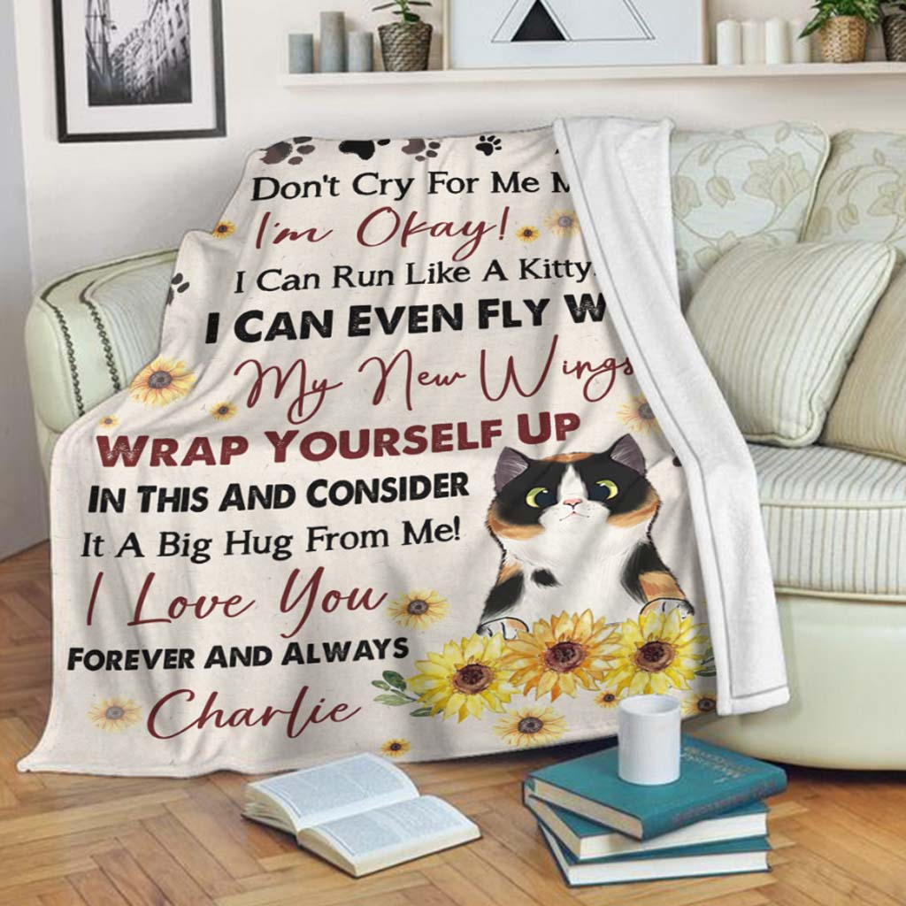 Don't Cry For Me Mom - Personalized Mother's Day Cat Blanket