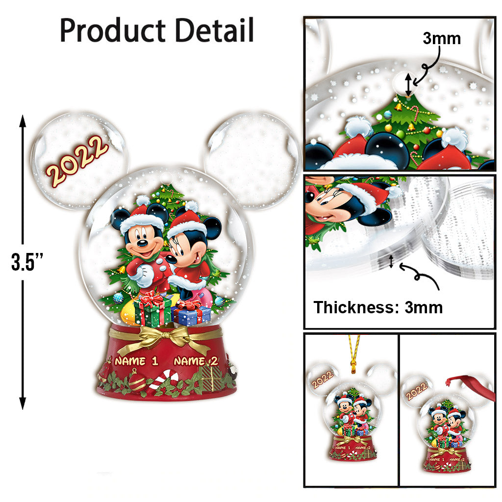 Walking In A Winter - Personalized Wonderland Mouse Transparent Ornament