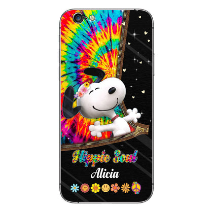 Hippie Soul White Dog - Personalized Phone Case