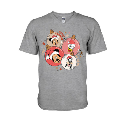 Merry Bright - Christmas Mouse T-shirt and Hoodie