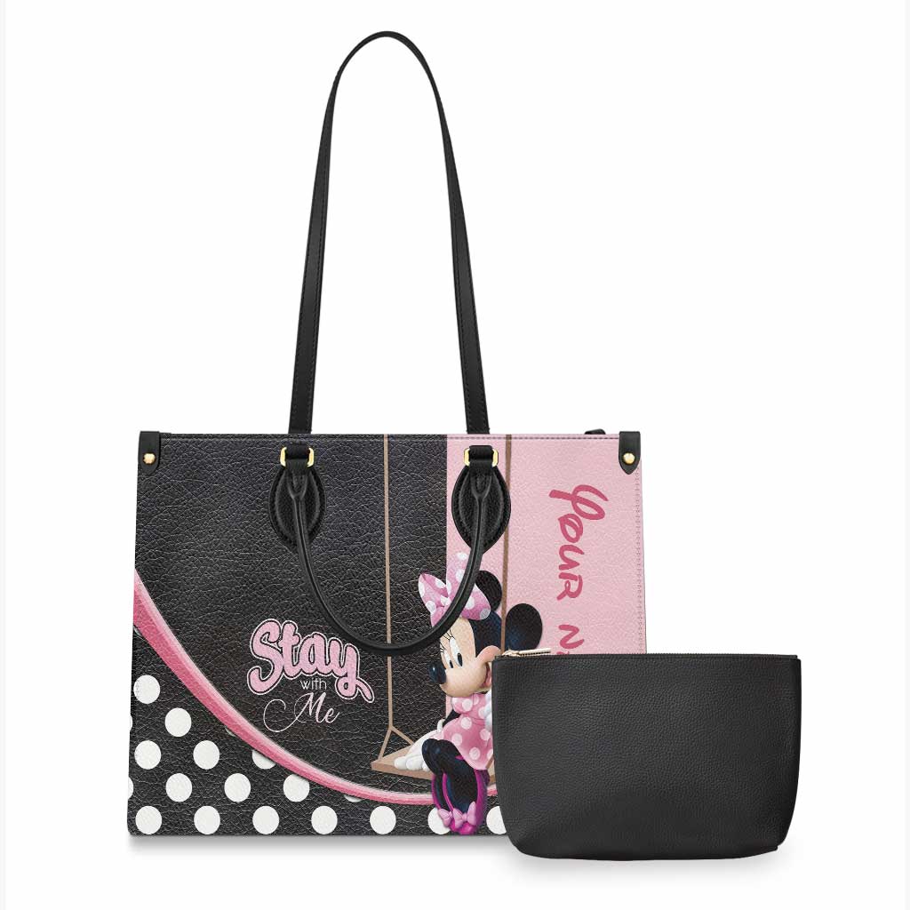 Stay With Me - Personalized Mouse Leather Handbag