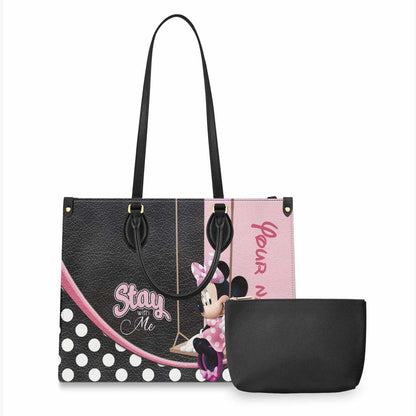 Stay With Me - Personalized Mouse Leather Handbag
