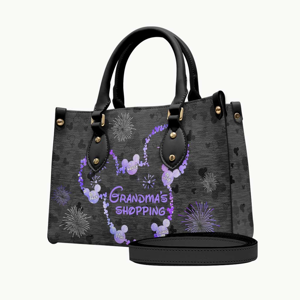 Grandma's Shopping - Personalized Mother's Day Grandma Leather Handbag