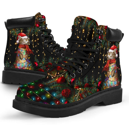Meowy Christmas Cat All Season Boots 0622