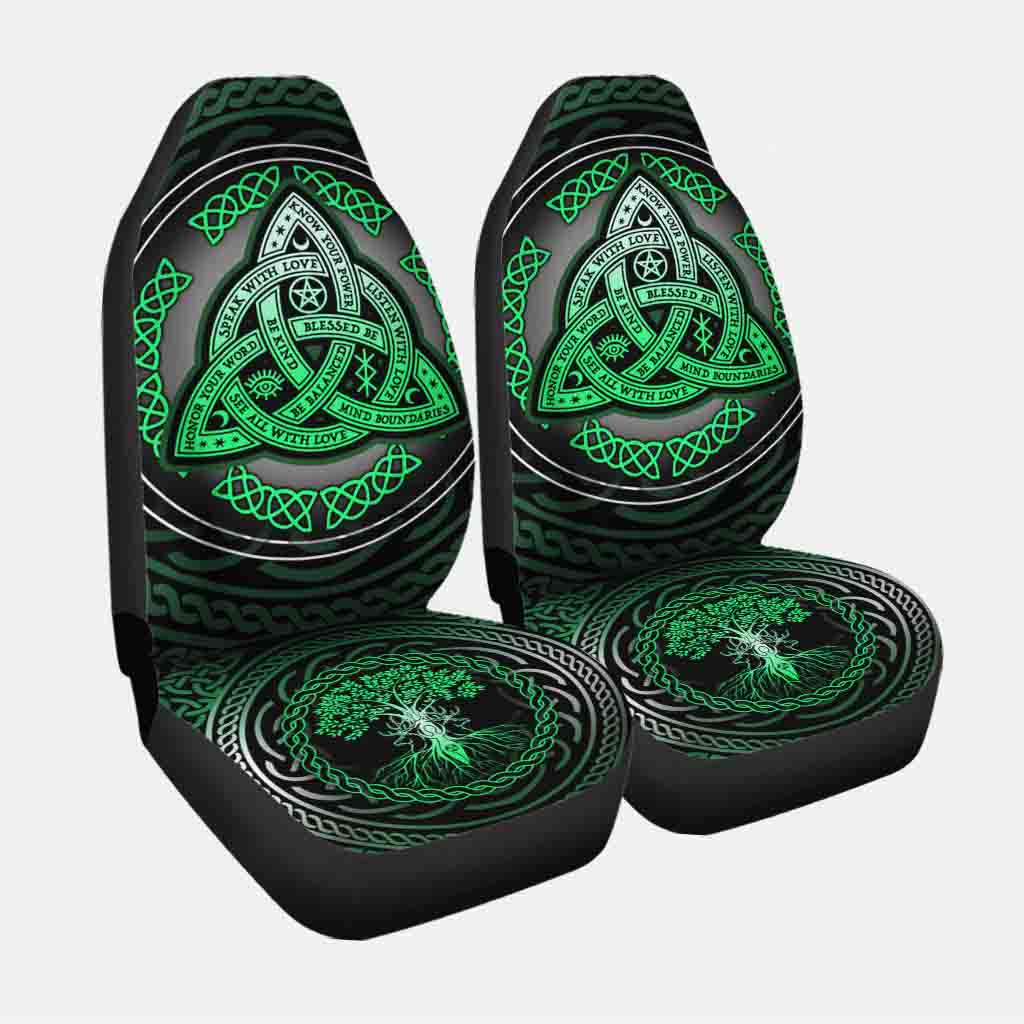 Celtic Triquetra Wicca - Witch Seat Covers 0822