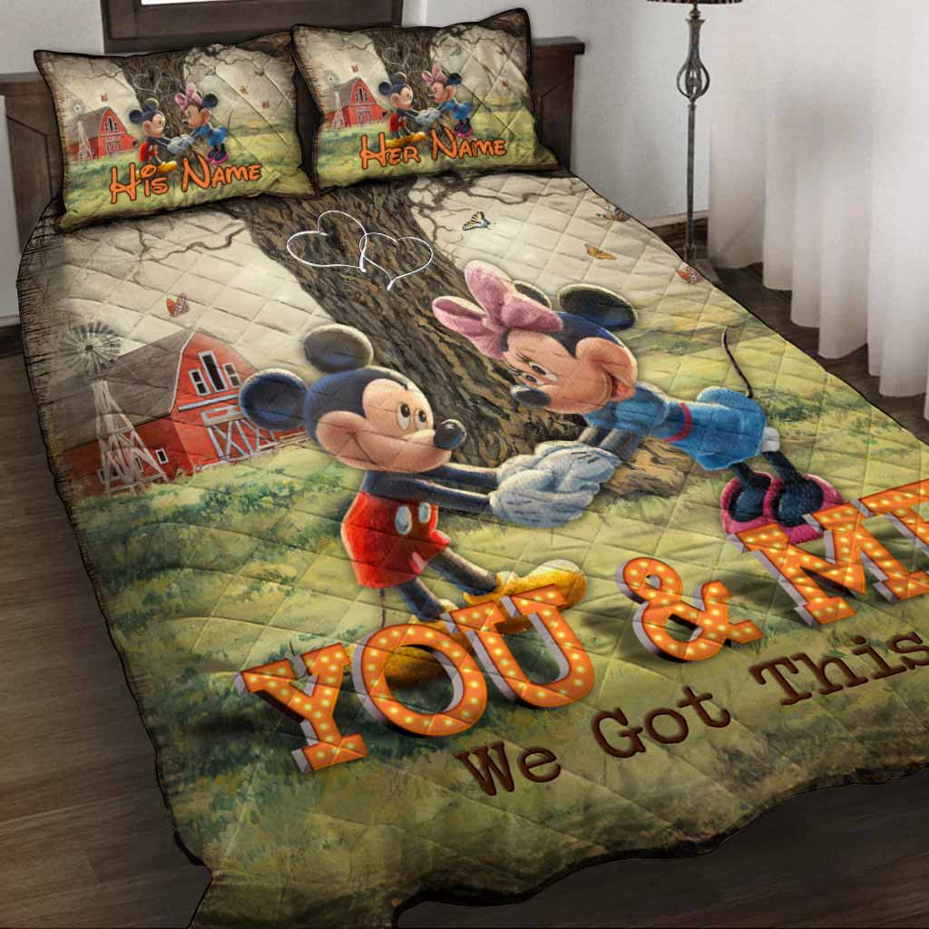 You And Me We Got This - Personalized Mouse Quilt Set