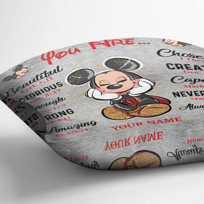 You Are Beautiful - Personalized Mouse Throw Pillow