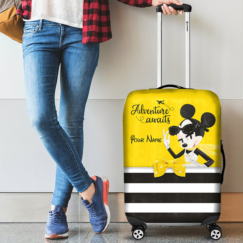 Adventure Awaits - Personalized Mouse Luggage Cover