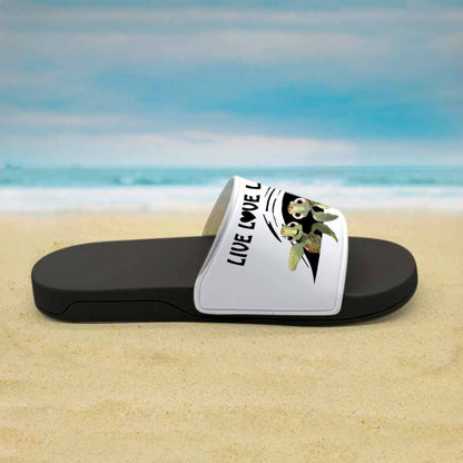 Live Love Laugh - Turtle Slide Sandals