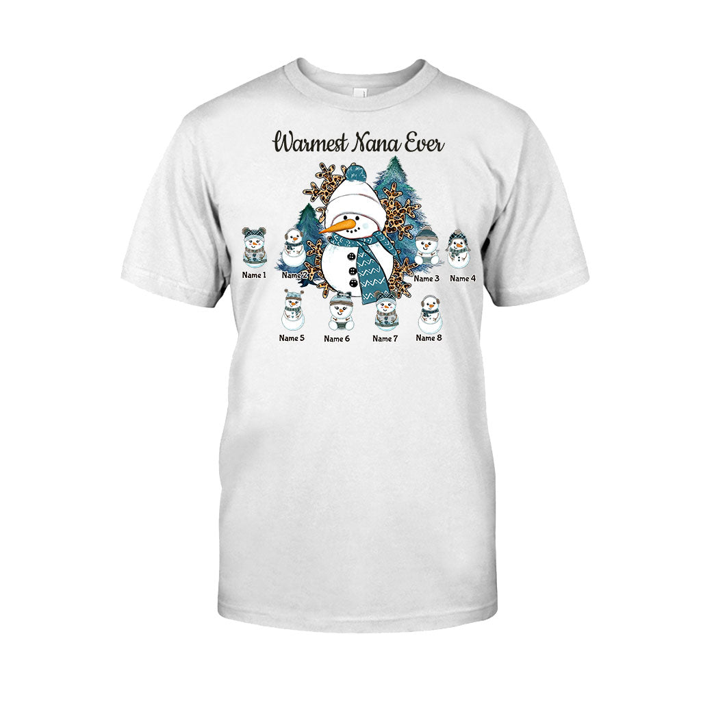 Warmest Grandma Ever - Personalized Christmas  T-shirt and Hoodie
