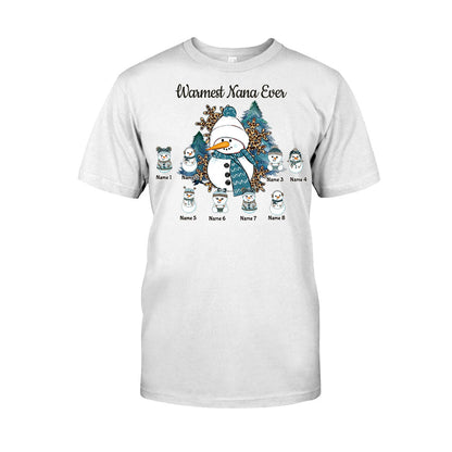 Warmest Grandma Ever - Personalized Christmas  T-shirt and Hoodie