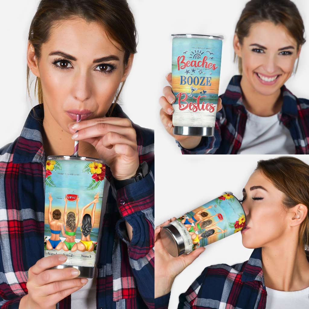 I Love You To The Beach And Back - Personalized Bestie Tumbler