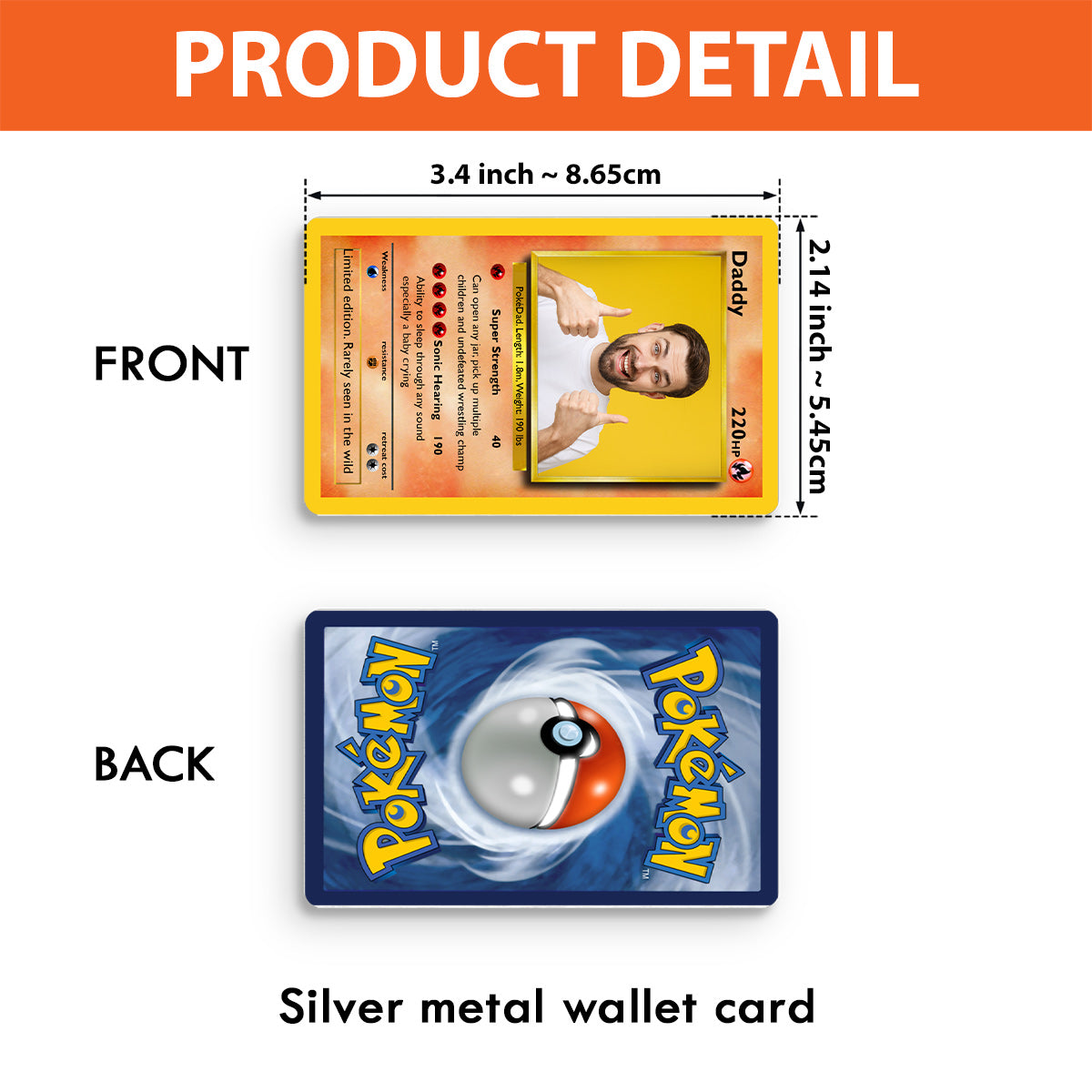 Poke Card - Personalized Monster Trainer Wallet Insert Card