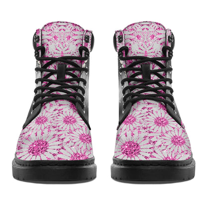 Never Give Up Breast Cancer Awareness All Season Boots 0622