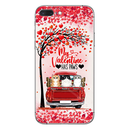 My Valentine Has Paws - Personalized Cat Phone Case