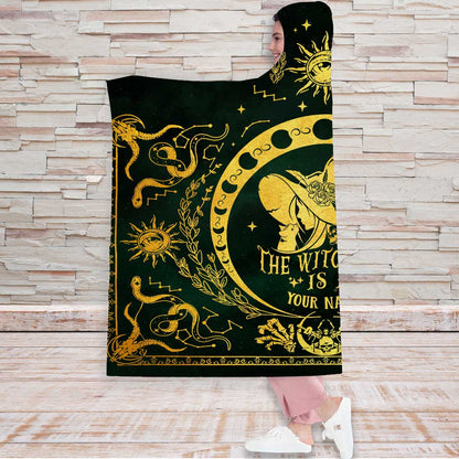 The Witch Is In - Personalized Witch Hooded Blanket