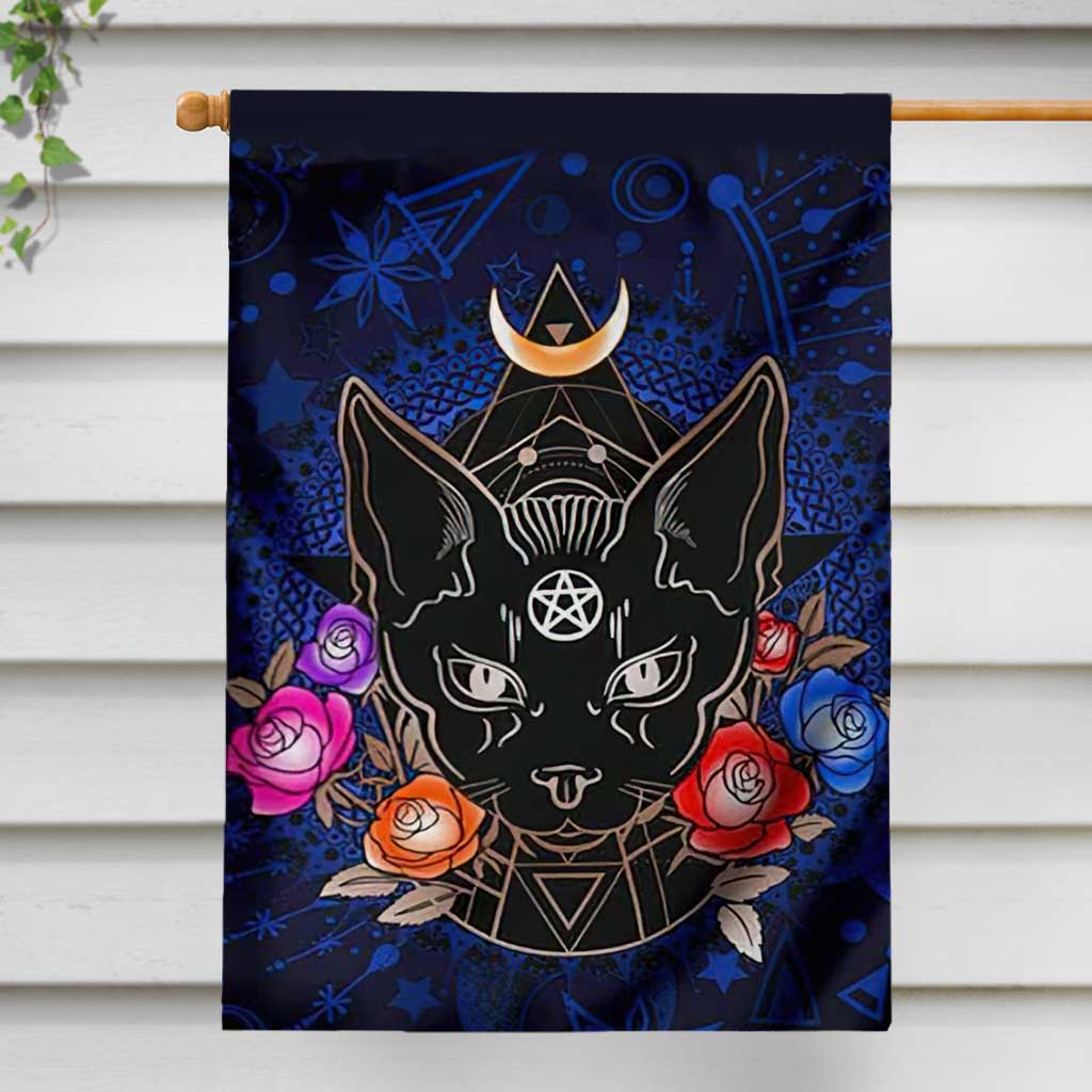 Occult Cat Wicca - Witch House Flag 0822