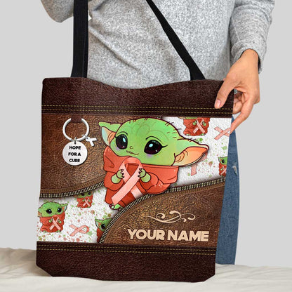 Hope For A Cure - Personalized Multiple Sclerosis Awareness Tote Bag