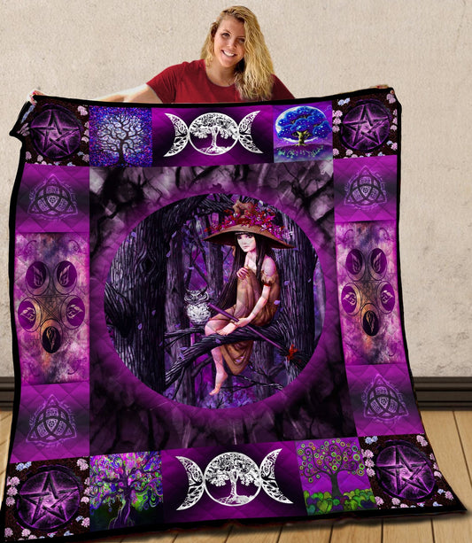 Wicca Triple Moon - Witch Quilt 0822