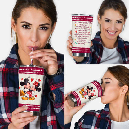 I Will Always Choose You - Personalized Couple Mouse Tumbler
