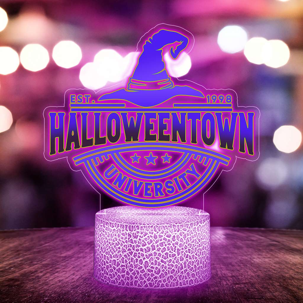 Halloween Town Witch Shaped Plaque Light Base