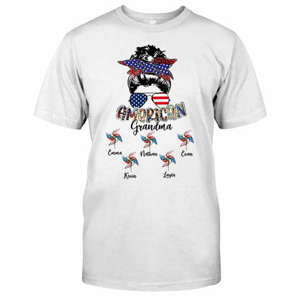 Love Being A Grandma - Personalized Independence Day Grandma T-shirt and Hoodie
