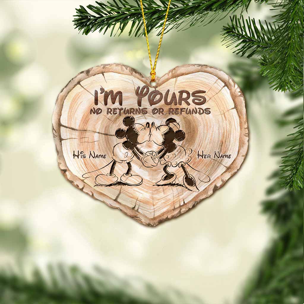 I'm Yours No Returns Or Refunds - Personalized Christmas Mouse Ornament (Printed On Both Sides)