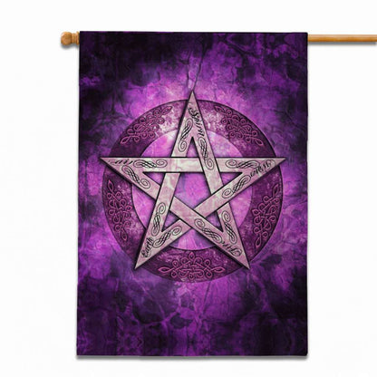 As Above So Below Pentagram Wicca - Witch House Flag 0822
