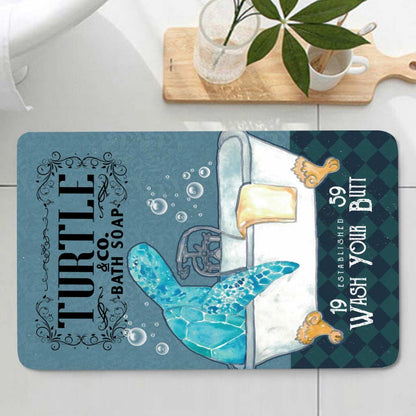 Bath Soap Co. - Turtle Bathroom Curtain & Mats Set