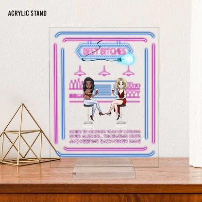 Drunk Bestie - Personalized Bestie Transparent Acrylic Plaque