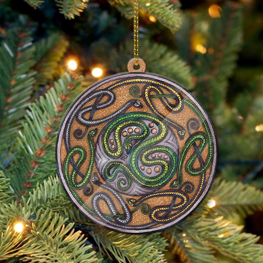 Celtic Totem Snake - Witch Ornament (Printed On Both Sides) 1022