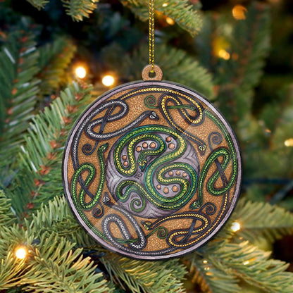 Celtic Totem Snake - Witch Ornament (Printed On Both Sides) 1022