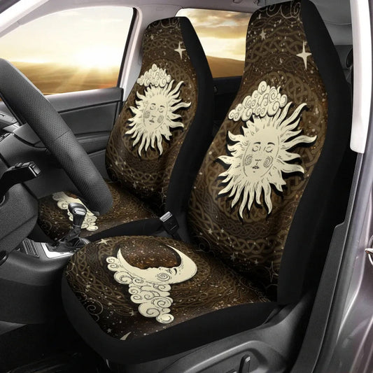 Celtic Wicca Wicca Sun And Moon-  Witch Seat Covers 0822