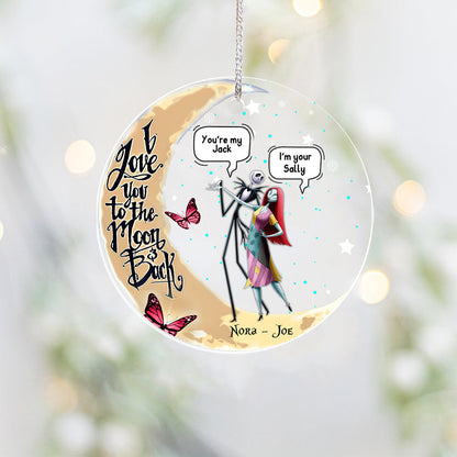 I Love You To The Moon - Personalized Nightmare Transparent Ornament
