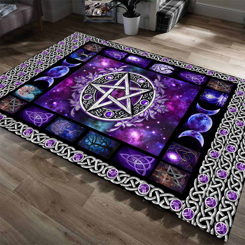 Witch Vibe Purple Pentagram - Rug
