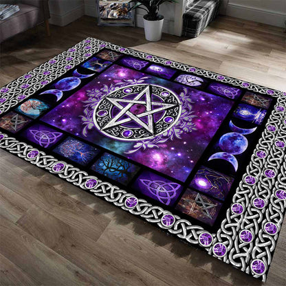 Witch Vibe Purple Pentagram - Rug