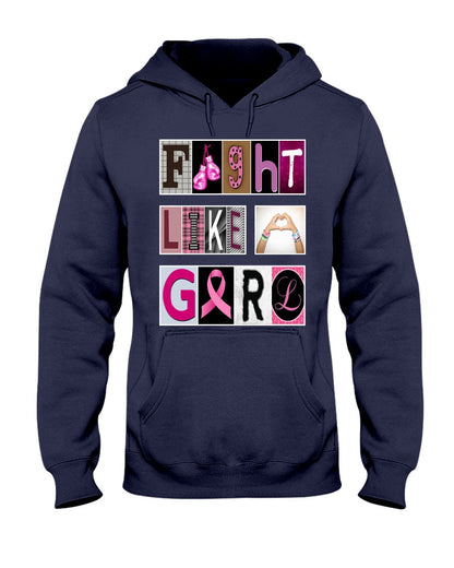 Fight Like A Girl - Breast Cancer Awareness T-shirt and Hoodie 0822