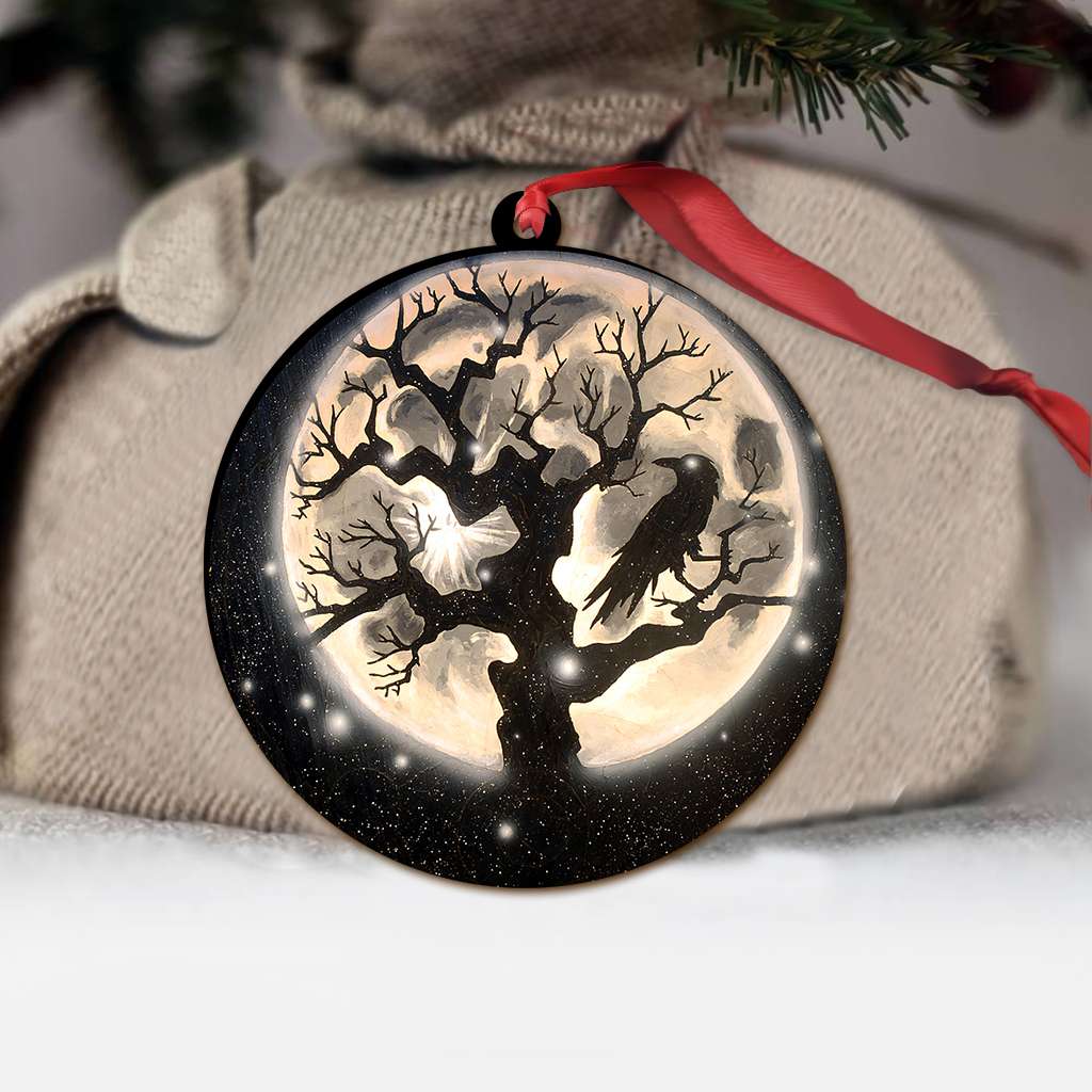 Raven Moon Night - Witch Ornament (Printed On Both Sides) 1022