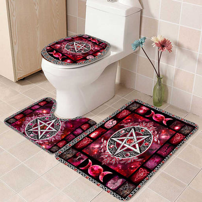 Red Star Witch Vibes - Witch 3 Pieces Bathroom Mats Set
