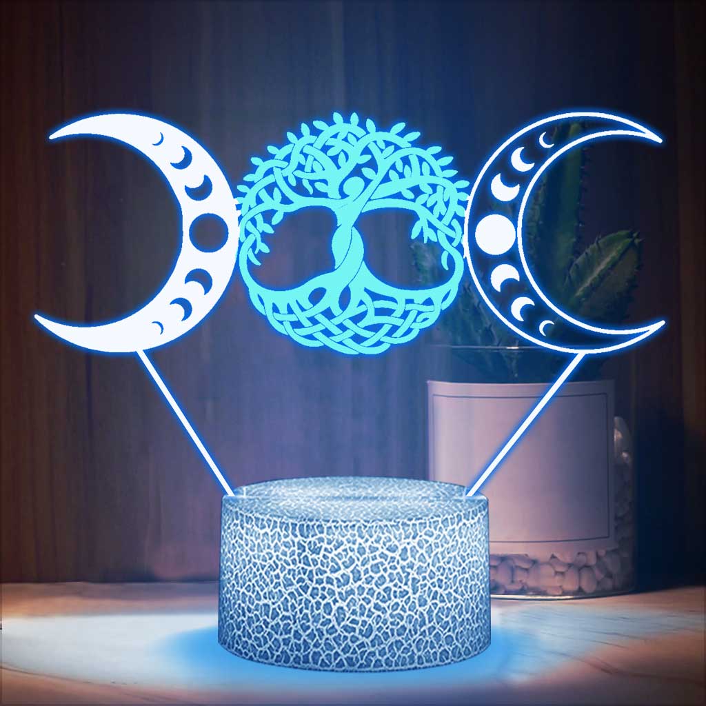 Triple Goddess Wicca - Witch Shaped Plaque Light Base