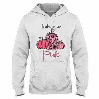 In October We Wear Pink Breast Cancer Awareness T-shirt and Hoodie 092021
