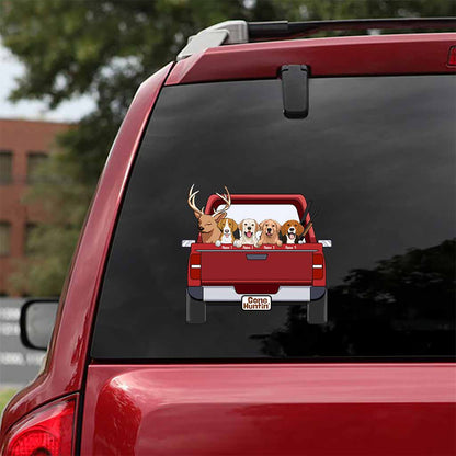 Gone Hunting With My Dogs - Personalized Decal Full
