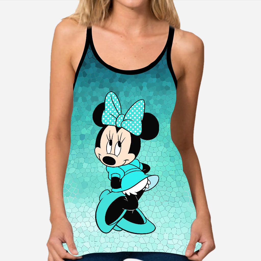 Summer Vibes Mouse Cross Tank Top and Leggings
